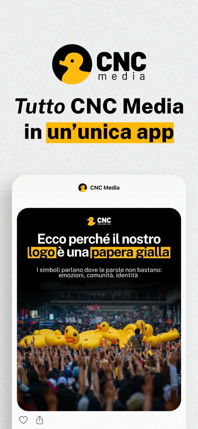 Tutto CNC Media in un'unica app: il feed con articoli e contenuti della redazione