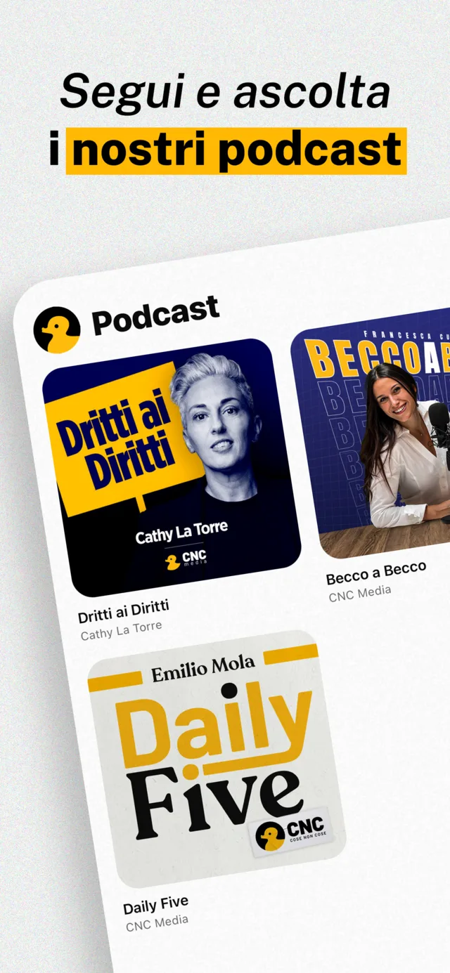 Segui e ascolta i podcast CNC Media: la libreria degli show
